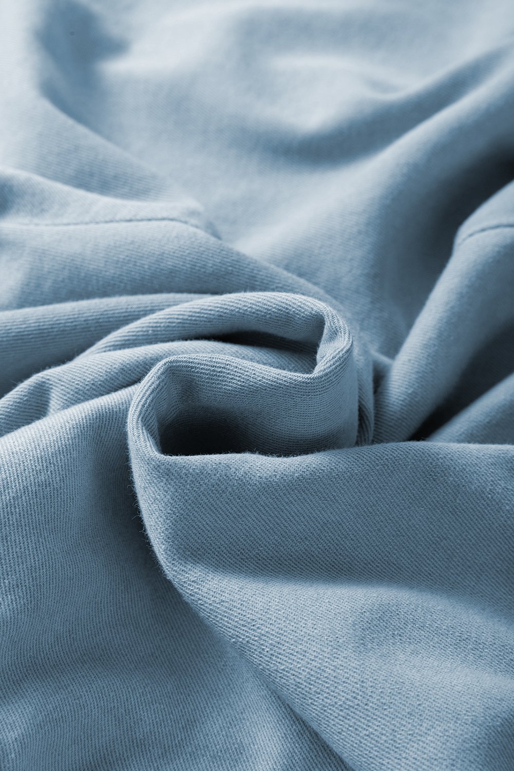 Beau Beau Blue Washed Chambray DrawString Elastic Affinet Plus Shorts de taille – Image 7